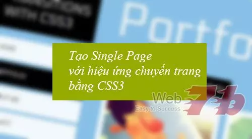 Tạo single page hiệu ứng chuyển trang với CSS3
