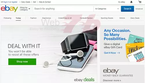 Website bán hàng online hàng đầu thế giới Ebay