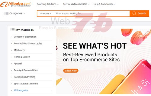 Website thương mại điện tử hàng đầu Alibaba