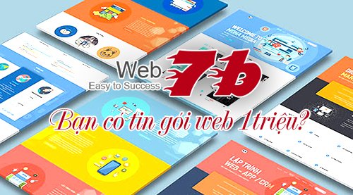 Thiết kế web trọn gói 1 triệu miễn phí công thiết kế