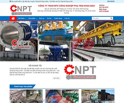 Mẫu website công ty Công nghiệp Khoa Bảo