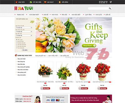 Mẫu website bán hoa tươi 2135