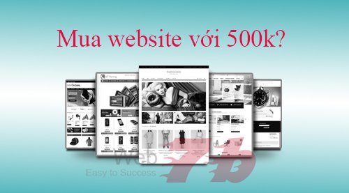 Thiết kế trang web 500k khi sử dụng mẫu có sẵn