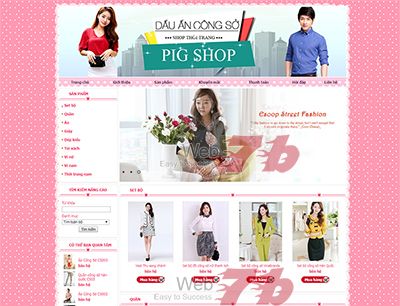 Mẫu website thời trang công sở 2136