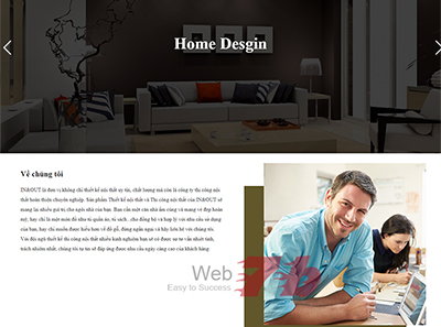 Mẫu website nội thất đẹp cho Công ty Design vẽ 3D Decor
