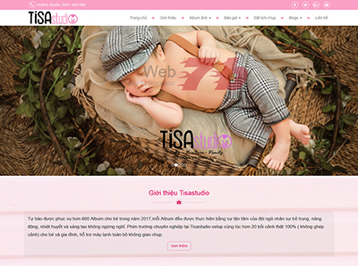 Mẫu website studio, phim trường, chụp ảnh đẹp