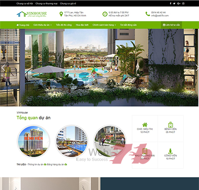 Mẫu web bất động sản landing page đẹp mắt